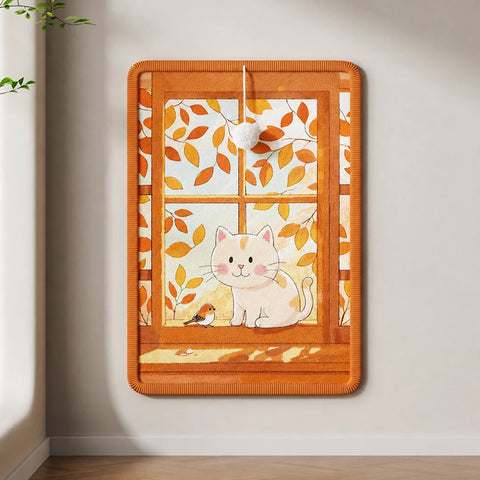 Vertical Adhesive Wall-Mounted Cat Scratcher