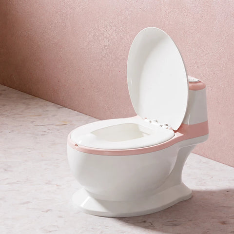 Toilet-Shaped Cat Water Bowl with Wide Opening