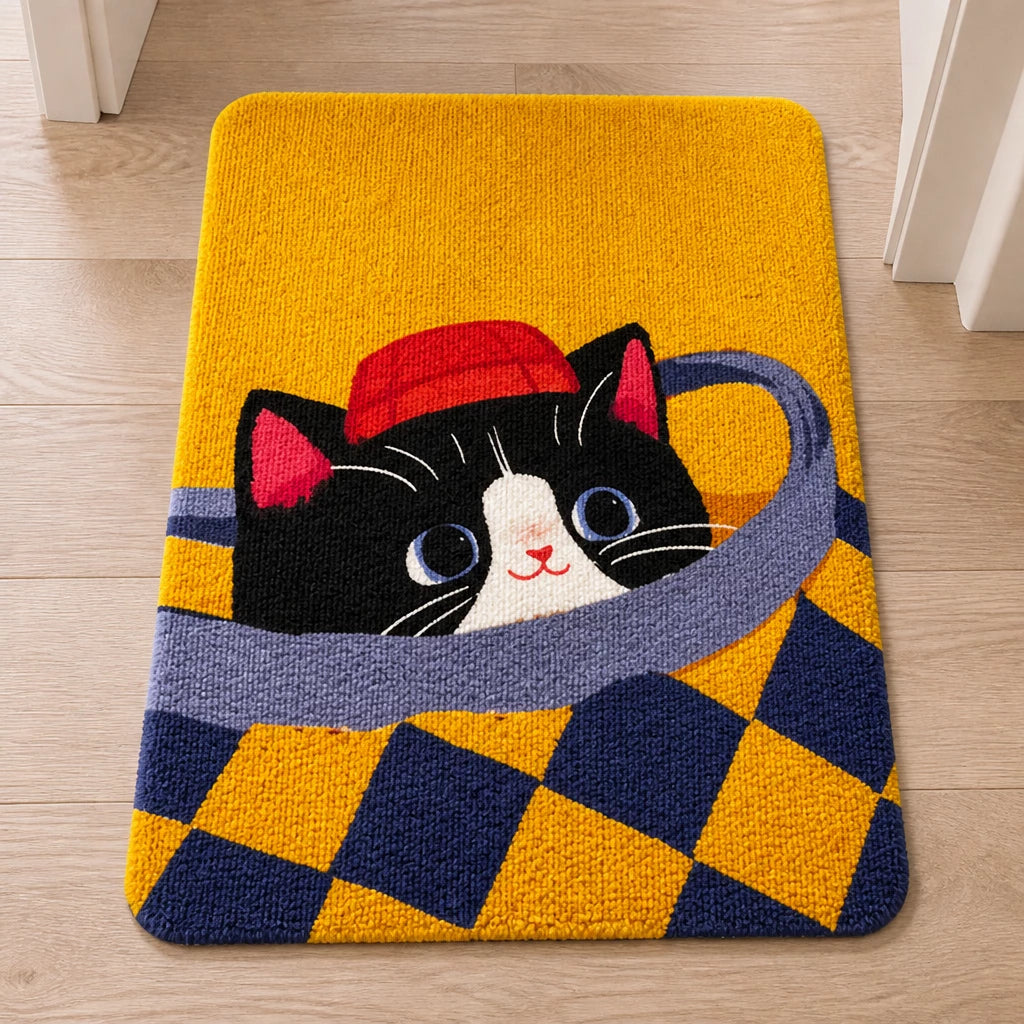 Vertical Adhesive Felt Cat Scratcher Mat for Walls & Furniture