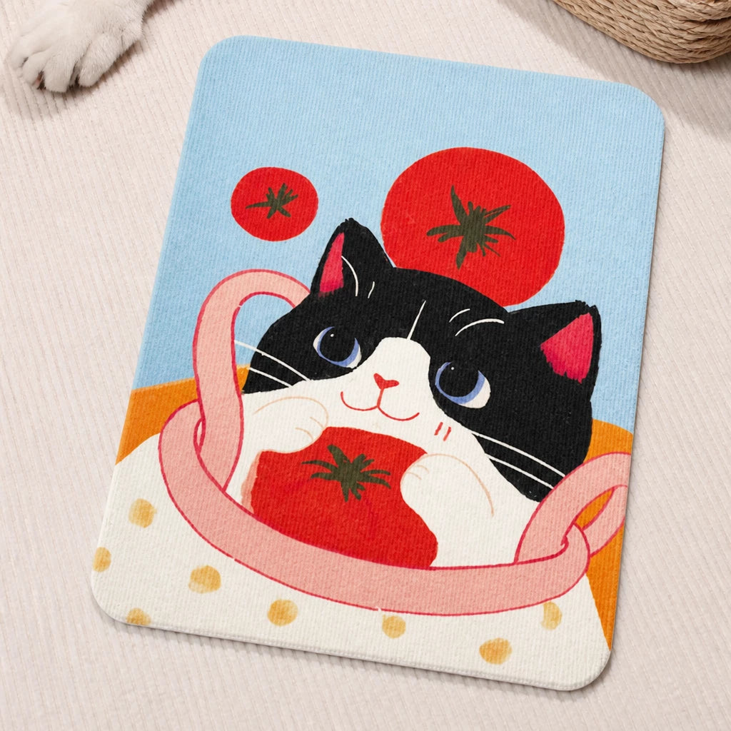 Vertical Adhesive Felt Cat Scratcher Mat for Walls & Furniture