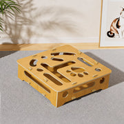 Interactive Cat Maze Toy with Scratch Pad