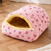 Washable Semi-Enclosed Polyester Cat & Small Dog Bed