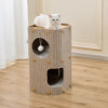 Multi-Level Cat Tree with Enclosed Hideaway and Scratching Board