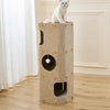 Multi-Level Cat Tree with Enclosed Hideaway and Scratching Board