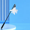 Interactive Cat Wand Toy with 6 Feather Attachments