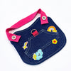 Denim-Style Nylon Pet Harness with Optional Leash for Small Pets