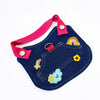 Denim-Style Nylon Pet Harness with Optional Leash for Small Pets