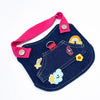 Denim-Style Nylon Pet Harness with Optional Leash for Small Pets