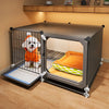 Indoor Dog Crate with Separate Toilet Area for Small Dogs
