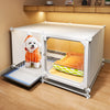 Indoor Dog Crate with Separate Toilet Area for Small Dogs