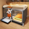 Indoor Dog Crate with Separate Toilet Area for Small Dogs