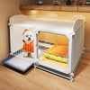 Indoor Dog Crate with Separate Toilet Area for Small Dogs
