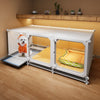 Indoor Dog Crate with Separate Toilet Area for Small Dogs