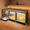 Indoor Dog Crate with Separate Toilet Area for Small Dogs