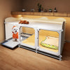 Indoor Dog Crate with Separate Toilet Area for Small Dogs