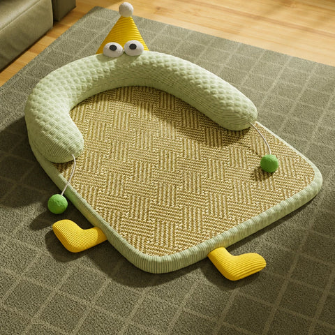 Low-Profile Pet Bed Mat for Cats and Dogs