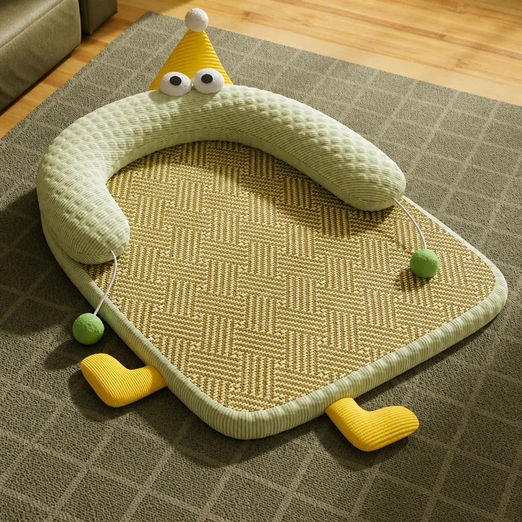 Low-Profile Pet Bed Mat for Cats and Dogs