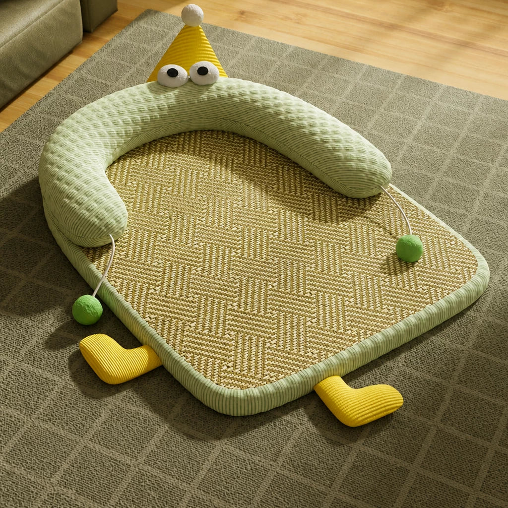 Low-Profile Pet Bed Mat for Cats and Dogs
