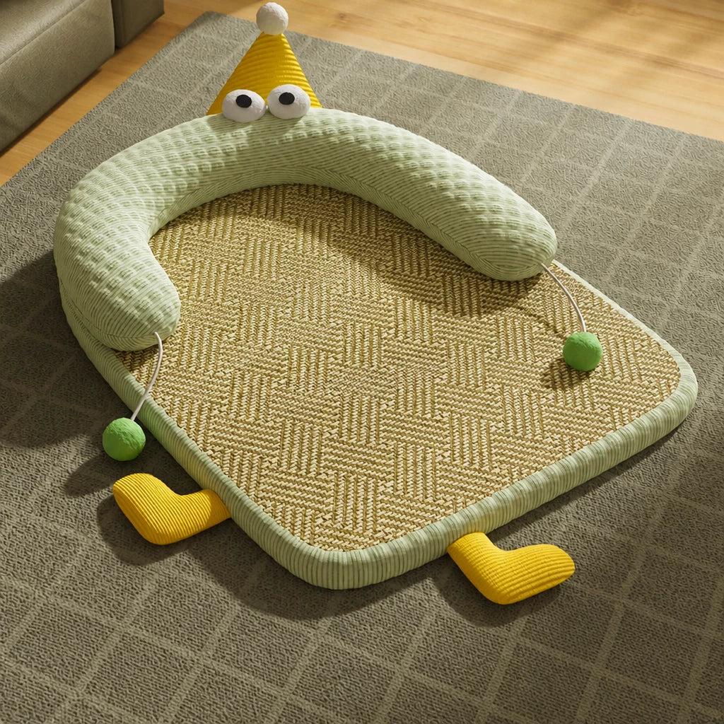 Low-Profile Pet Bed Mat for Cats and Dogs