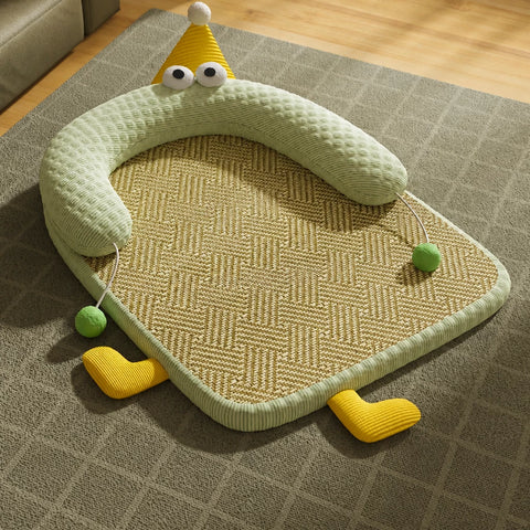 Low-Profile Pet Bed Mat for Cats and Dogs