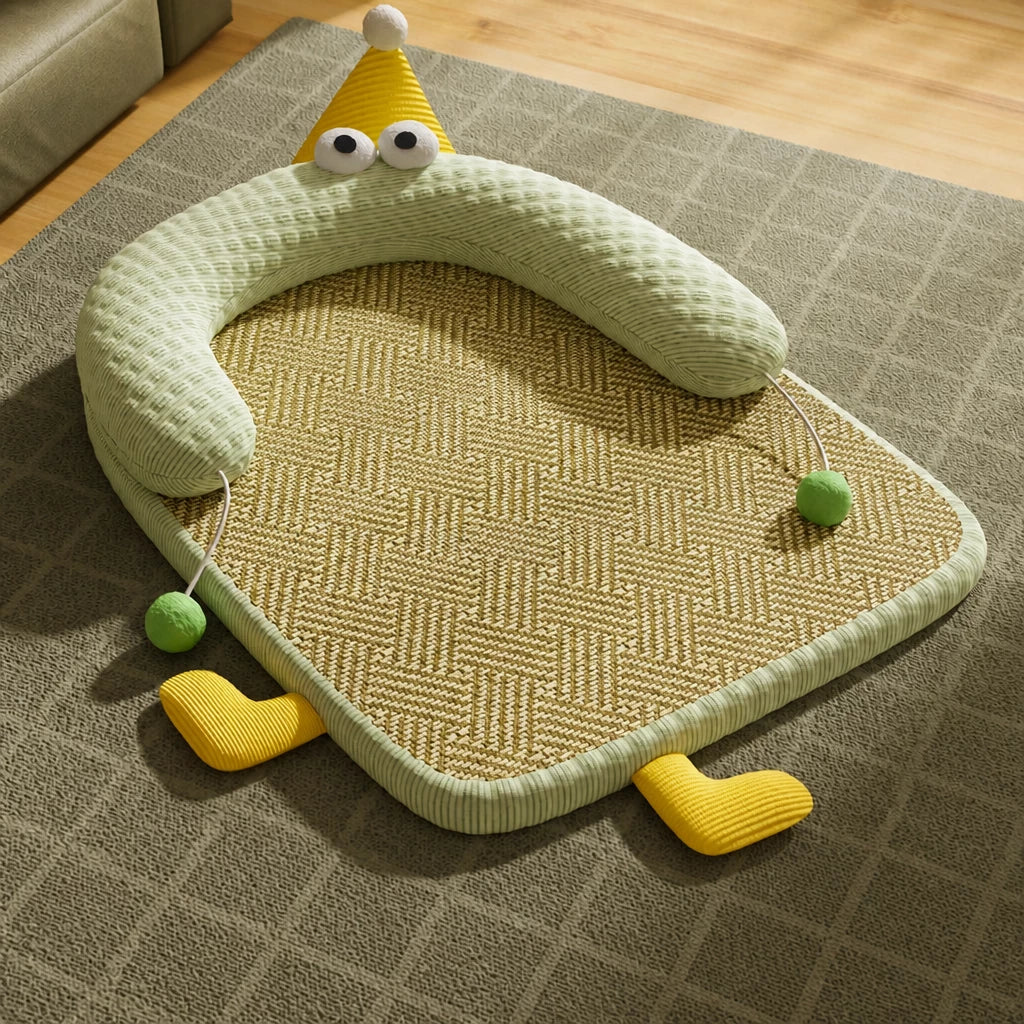 Low-Profile Pet Bed Mat for Cats and Dogs