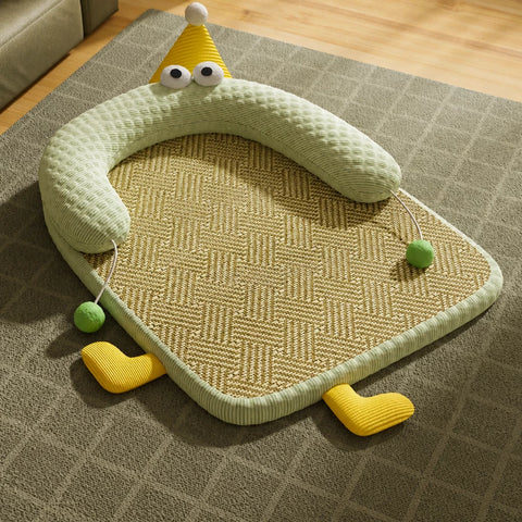 Low-Profile Pet Bed Mat for Cats and Dogs