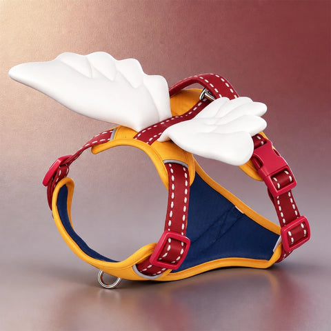 Winged Nylon Dog Harness with Leash Options