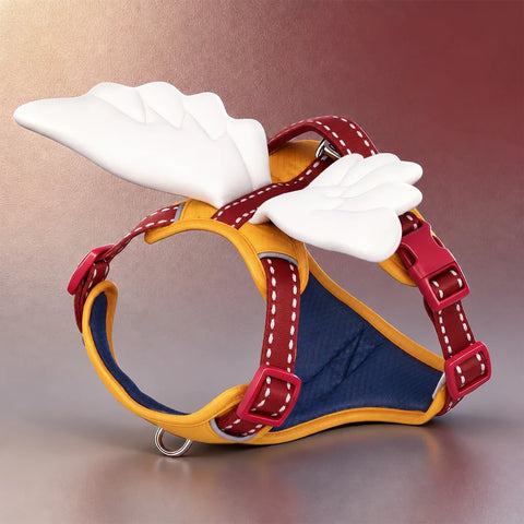 Winged Nylon Dog Harness with Leash Options
