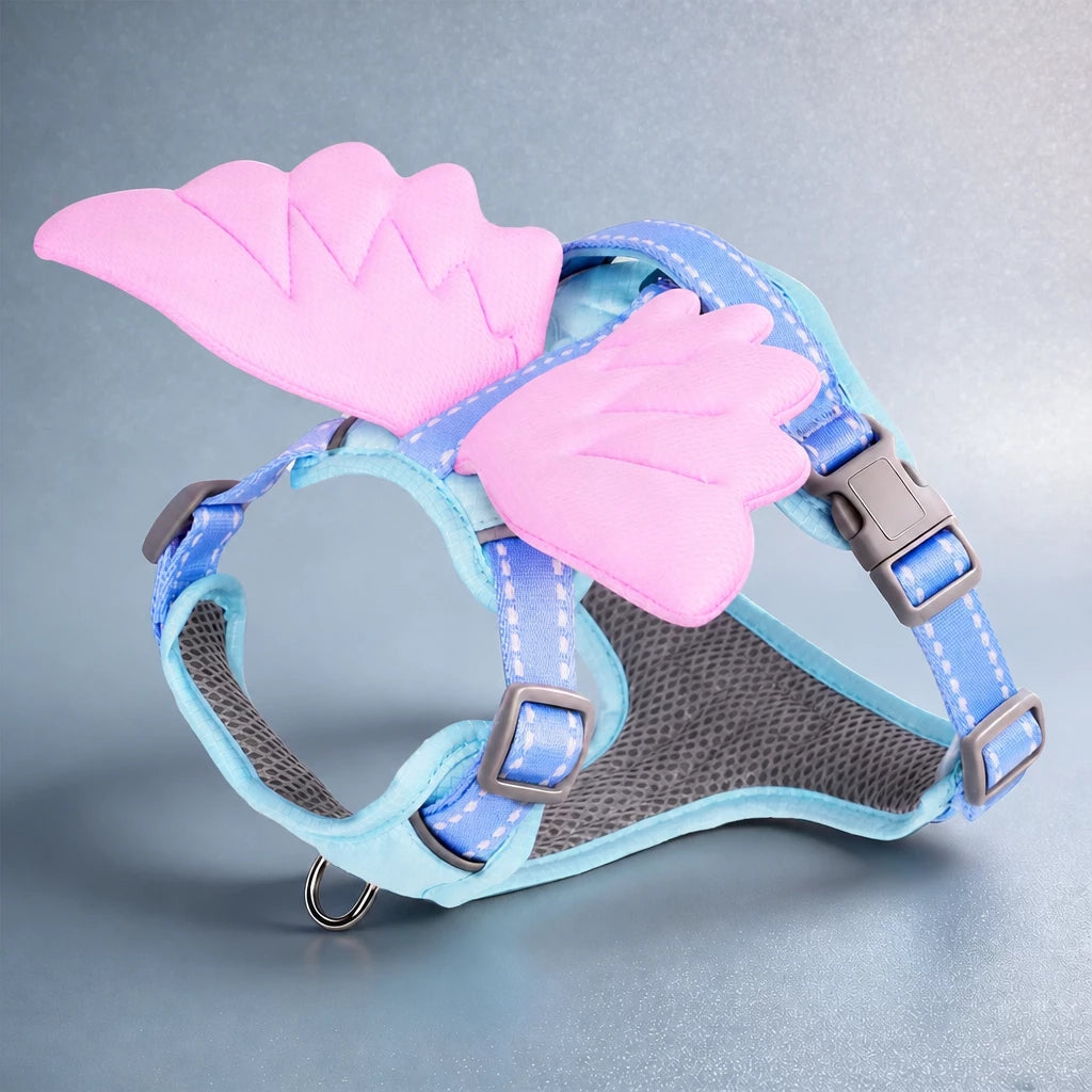 Winged Nylon Dog Harness with Leash Options
