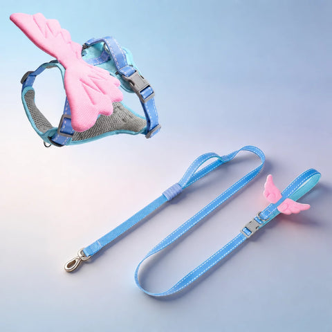 Winged Nylon Dog Harness with Leash Options