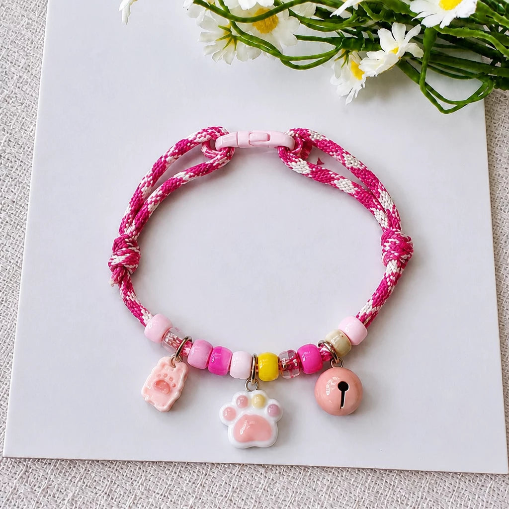 Adjustable Pet Collar with Bell for Cats & Dogs