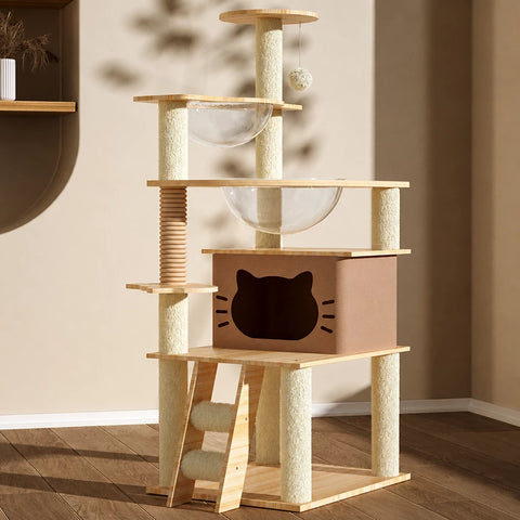 Multi-Level Cat Tree with Space Pod Cat House