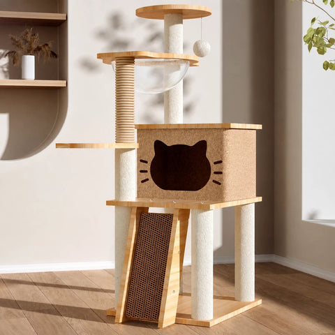 Multi-Level Cat Tree with Space Pod Cat House