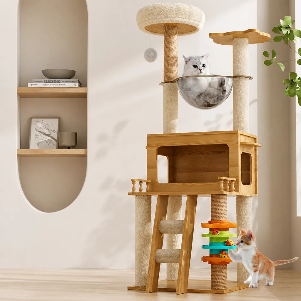 Multi-Level Cat Tree with Space Pod Cat House
