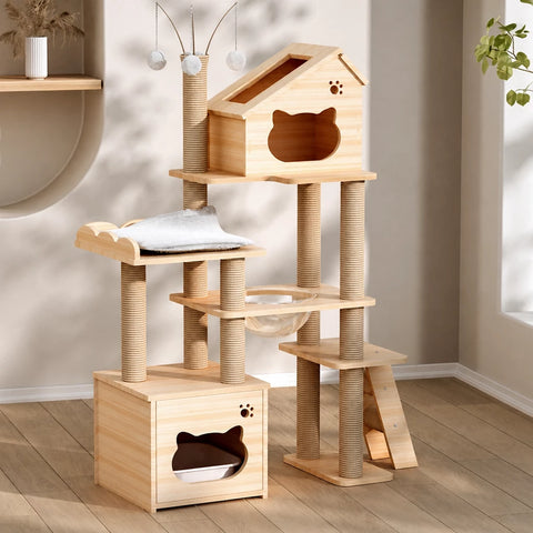Multi-Level Cat Tree with Space Pod Cat House