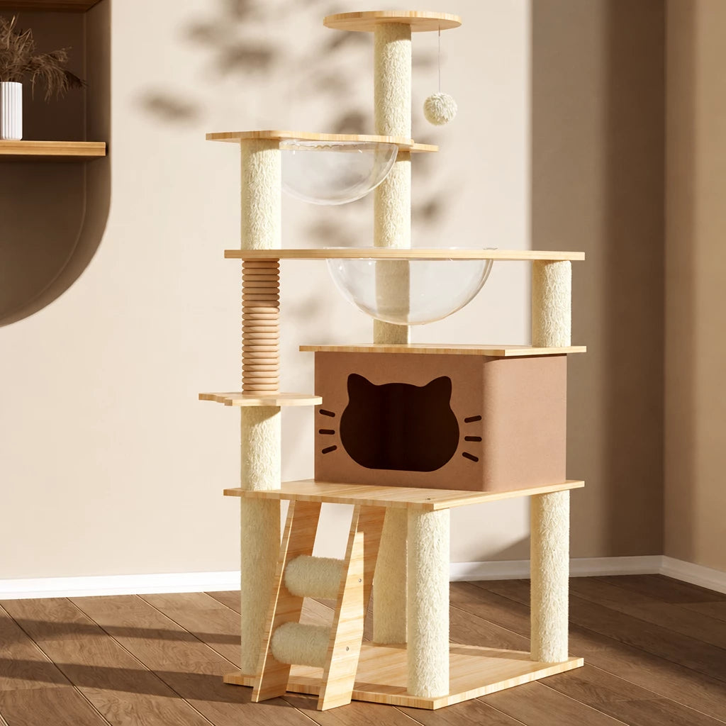 Multi-Level Cat Tree with Space Pod Cat House