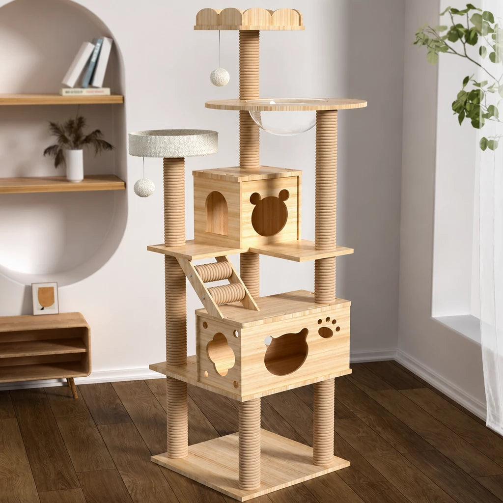 Multi-Level Cat Tree with Space Pod Cat House