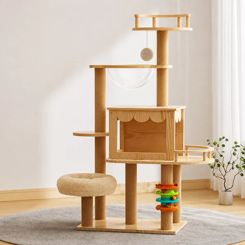 Multi-Level Cat Tree with Space Pod Cat House
