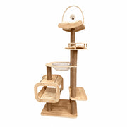 Cat Tree with Hideaway, Scratching Post & Hanging Toy