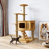 Multi-Level Solid Wood Cat Tree with Scratching Posts