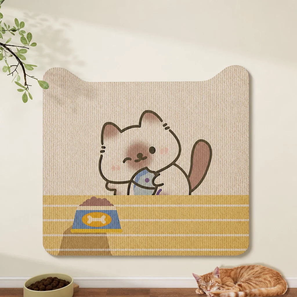Self-Adhesive Cat Scratching Mat for Doors and Furniture