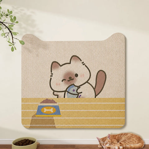 Self-Adhesive Cat Scratching Mat for Doors and Furniture