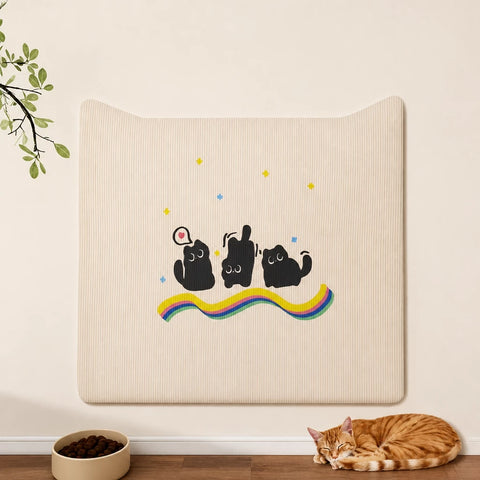 Self-Adhesive Cat Scratching Mat for Doors and Furniture