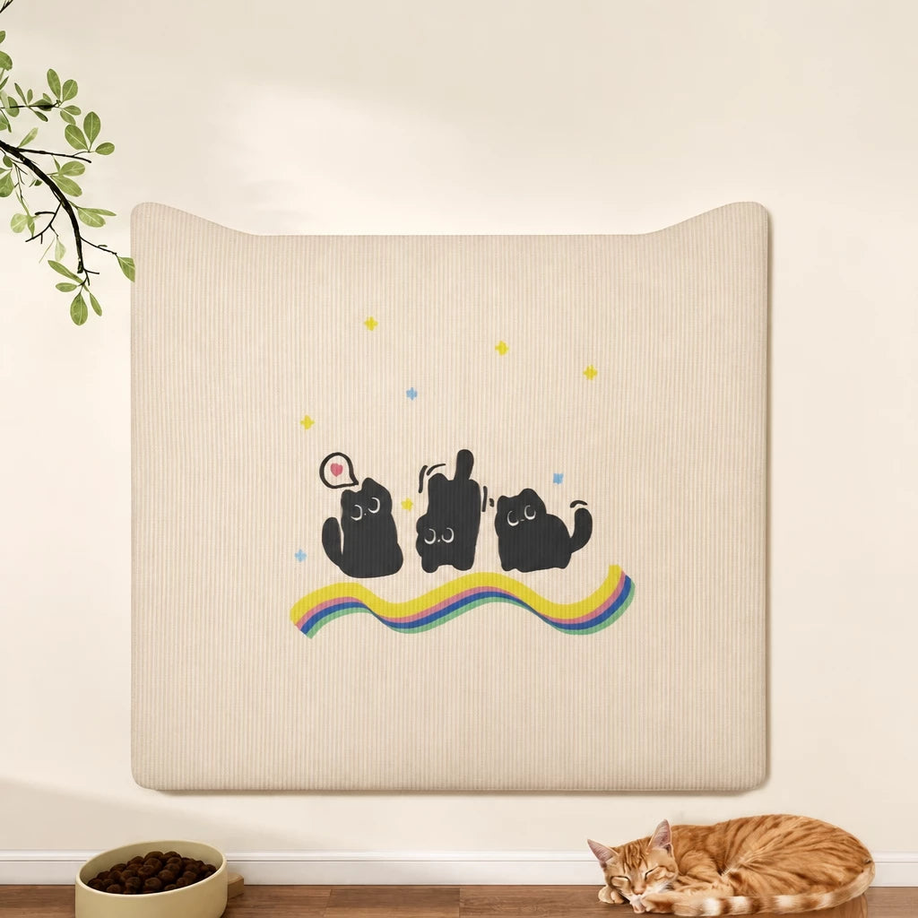 Self-Adhesive Cat Scratching Mat for Doors and Furniture