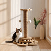 Sunflower 5-in-1 Cat Scratcher Turntable with Wood & Cotton-Linen