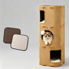4-Tier Cat Tree with Enclosed House and Scratch Pad