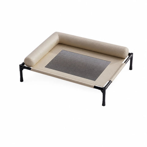 Elevated Faux Leather Pet Bed for Cats and Small to Medium Dogs