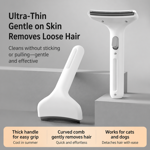Curved-Tooth Thinning Comb for Cats & Dogs