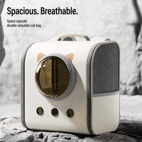 Space Capsule Pet Carrier Backpack for Cats & Small Dogs
