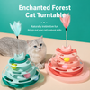 Interactive Cat Spinner Toy with Feather Wand and Colorful Balls